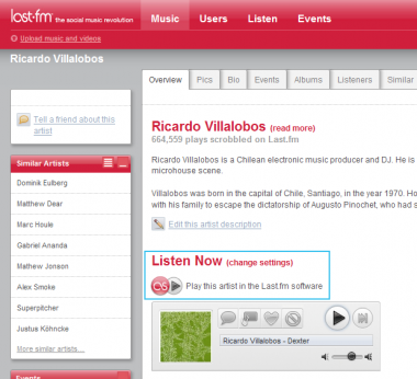 Last.fm now